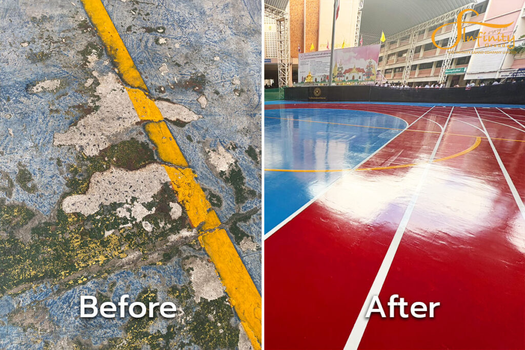 โครงการปรับปรุงลานโดมอเนกประสงค์และสนามกีฬา โรงเรียนลาดปลาเค้าพิทยาคม